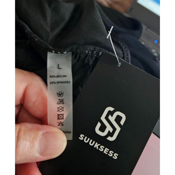 Suuksess Women’s Large Black Ruffle Halter One-Piece Swimsuit V -Neck Sexy Beach - Picture 12 of 13